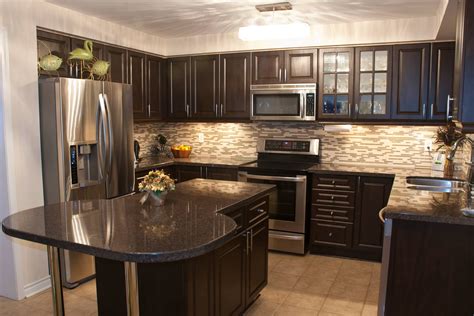 kitchen with dark cabinets colors